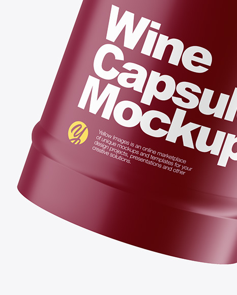 Two Matte Wine Capsules Mockup