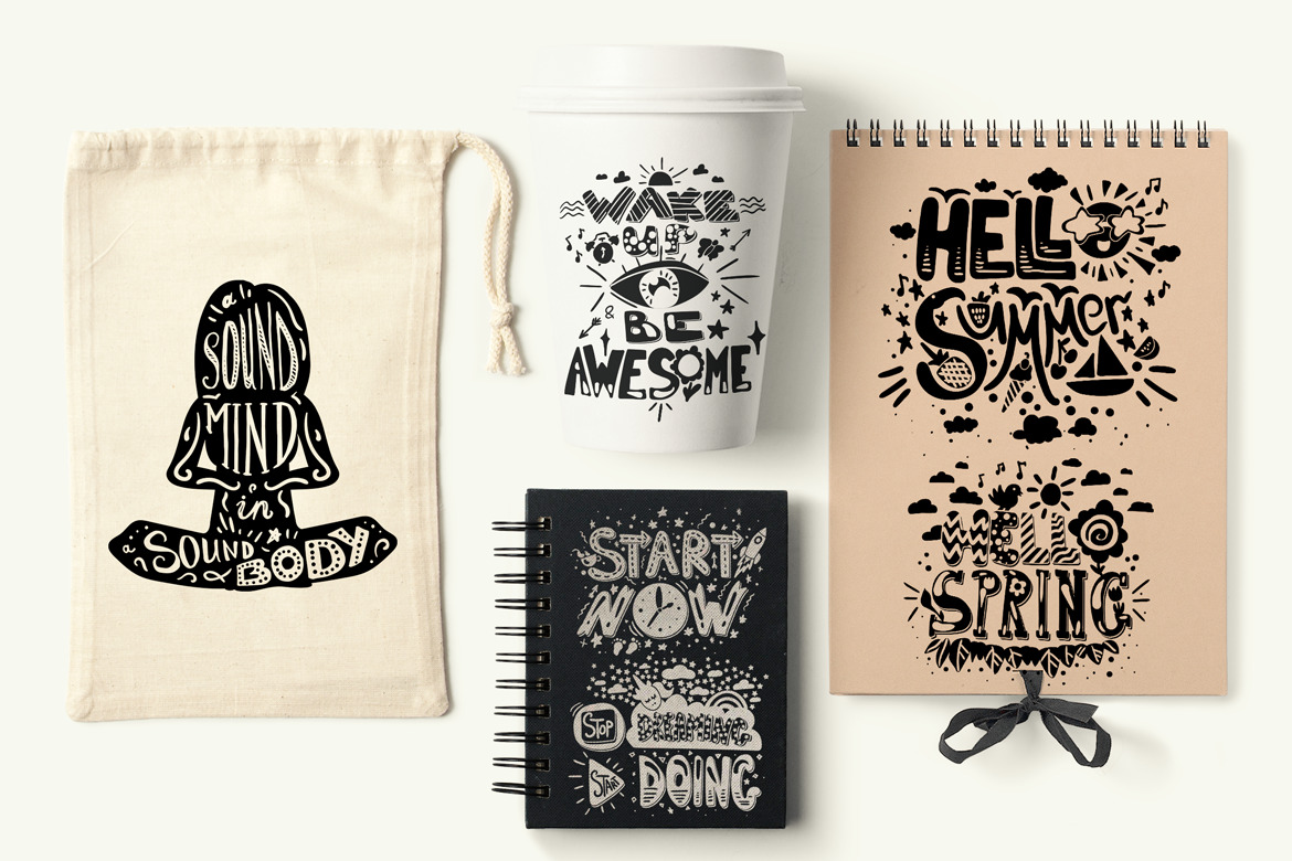 80% OFF 50 Positive Handdrawn Quotes