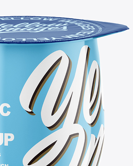 Glossy Yogurt Cup Mockup