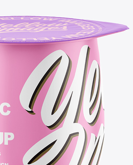 Matte Yogurt Cup Mockup