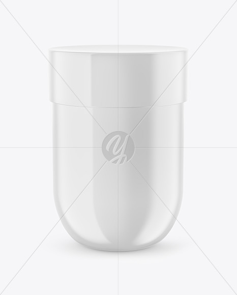 Glossy Plastic Jar Mockup