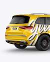 Full-size luxury SUV Mockup - Back Half Side View