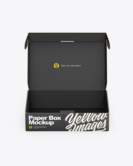 Opened Paper Box Mockup