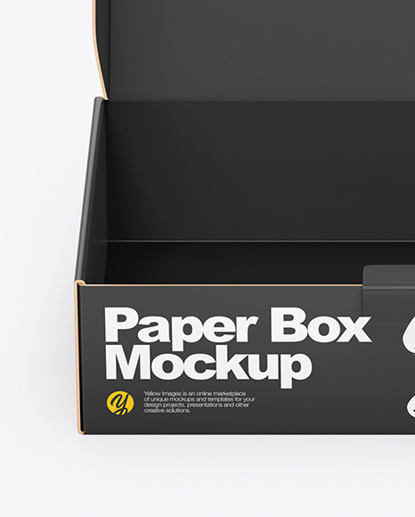 Opened Paper Box Mockup