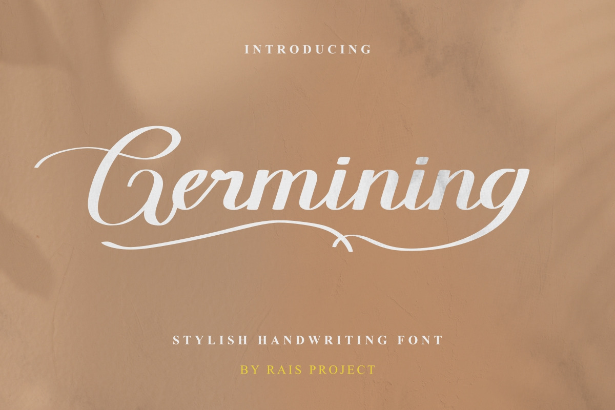 Germining Calligraphy Font Germining Calligraphy Font