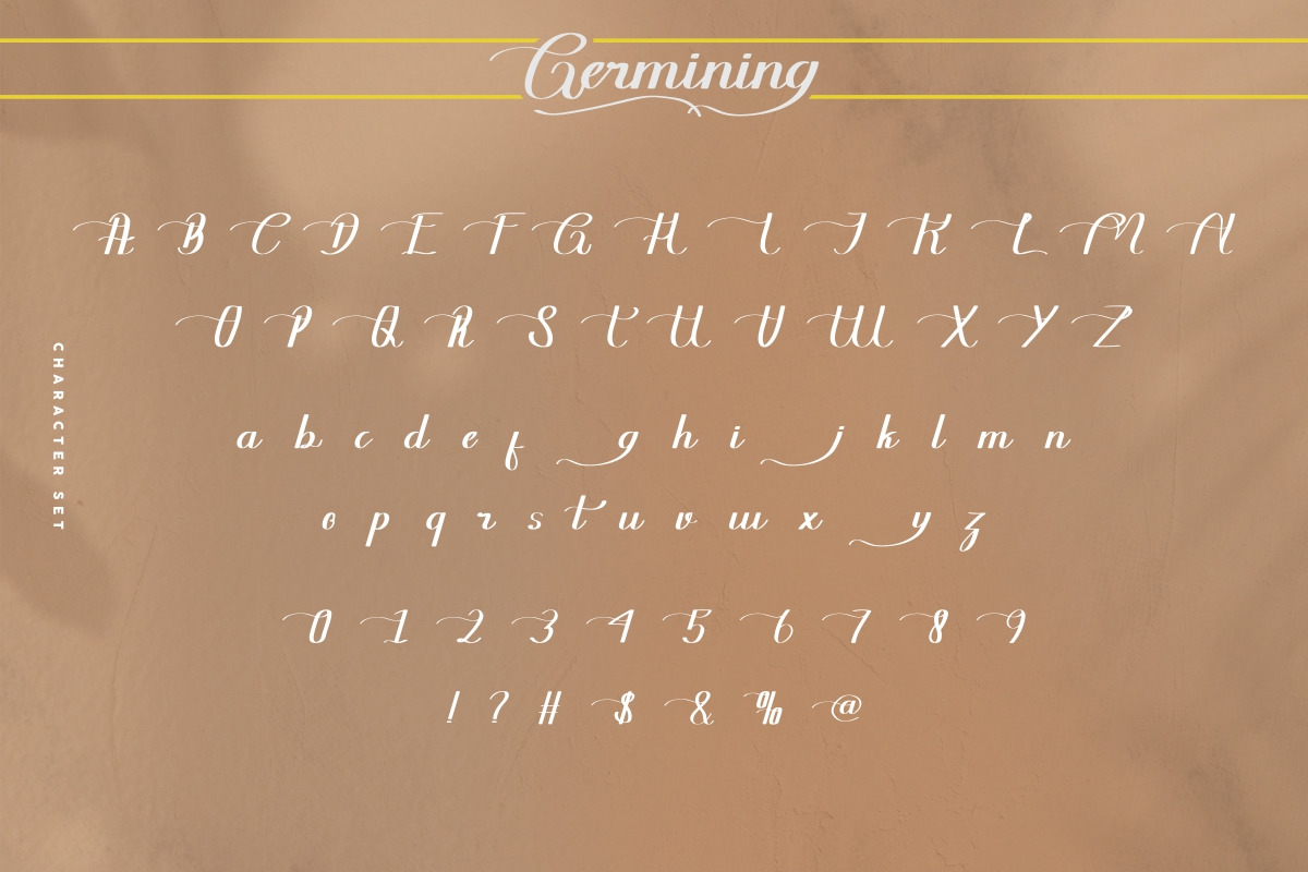Germining Calligraphy Font Germining Calligraphy Font