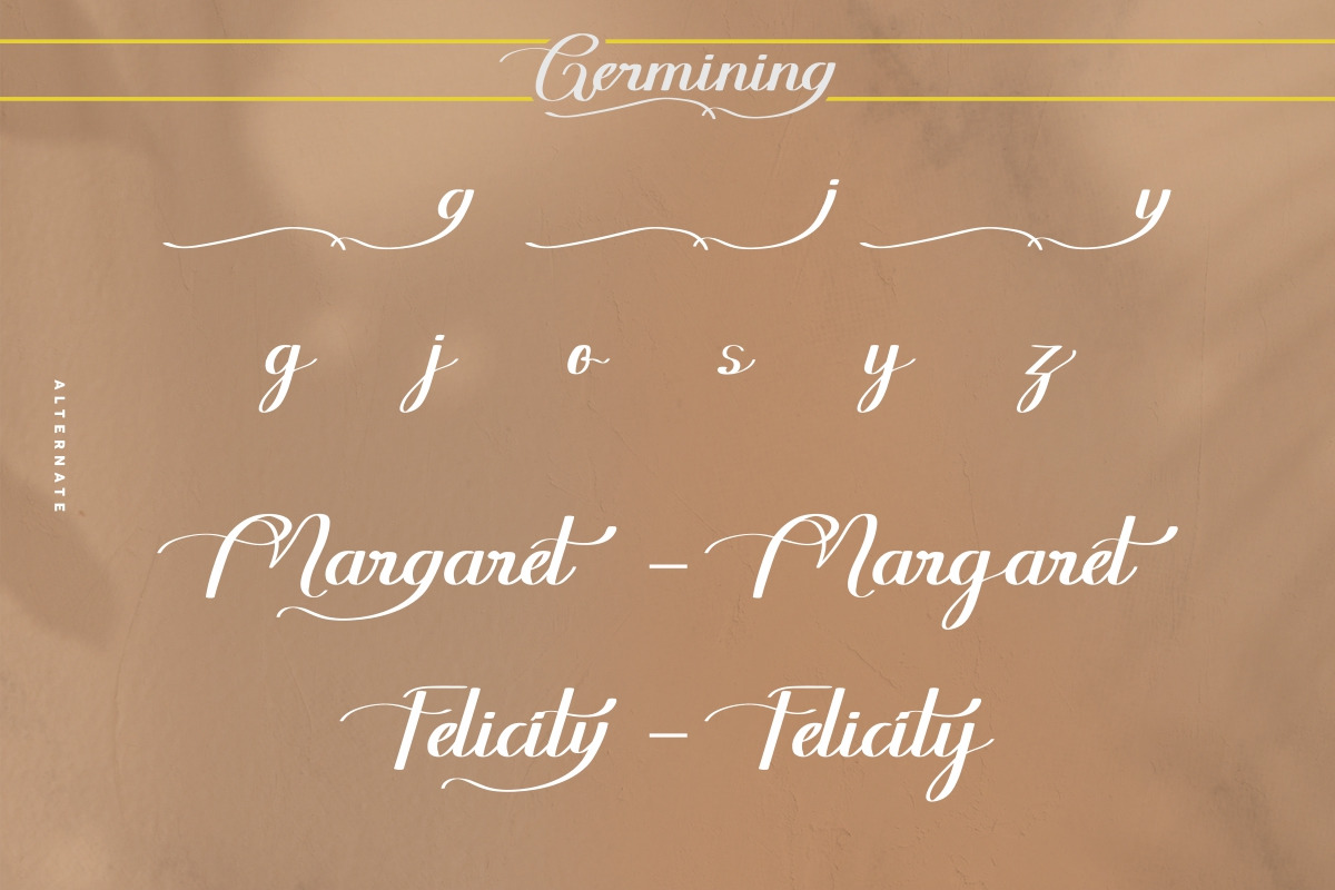 Germining Calligraphy Font Germining Calligraphy Font