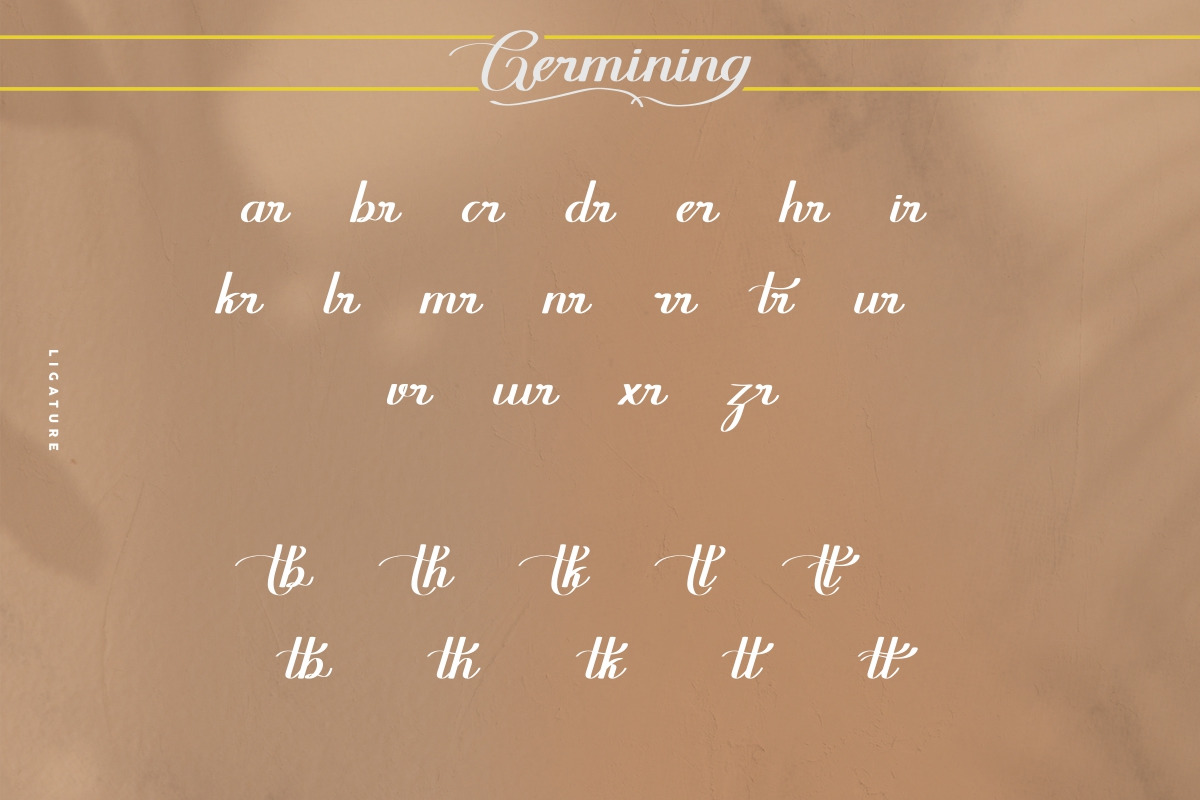 Germining Calligraphy Font Germining Calligraphy Font