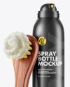 Spray Bottle with Shoe Brush Mockup