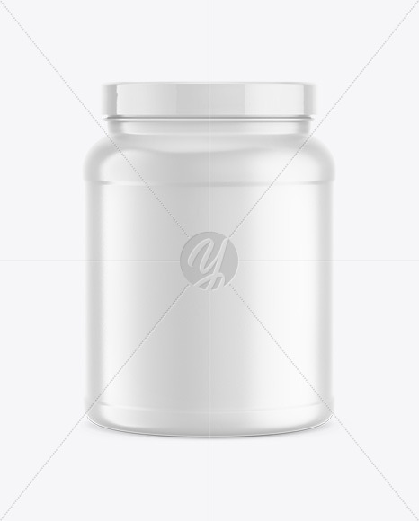 Frosted Protein Jar Mockup