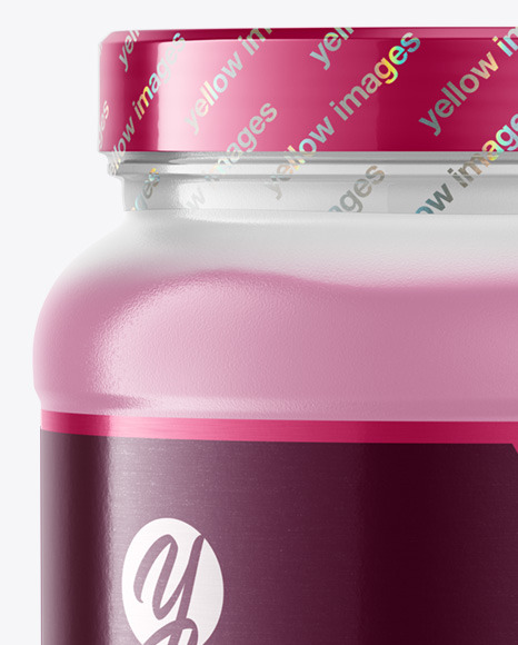 Frosted Protein Jar Mockup