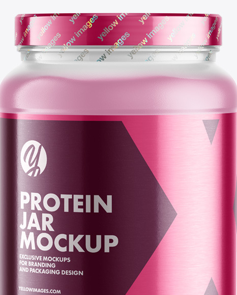 Frosted Protein Jar Mockup