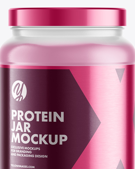 Frosted Protein Jar Mockup