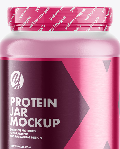 Frosted Protein Jar Mockup