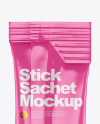 Glossy Stick Sachet Mockup