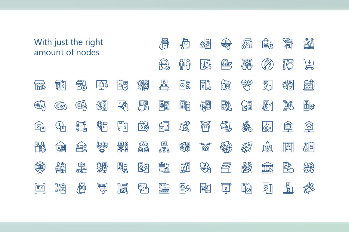 Untact outline iconset Untact outline iconset