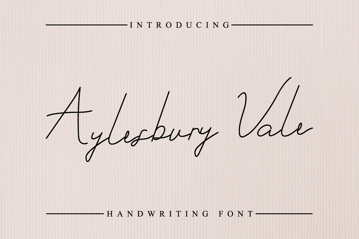 Aylesbury Vale Signature Font