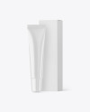 Glossy Cosmetic Tube with Box Mockup