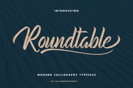 Roundtable Calligraphy Font - Beautiful