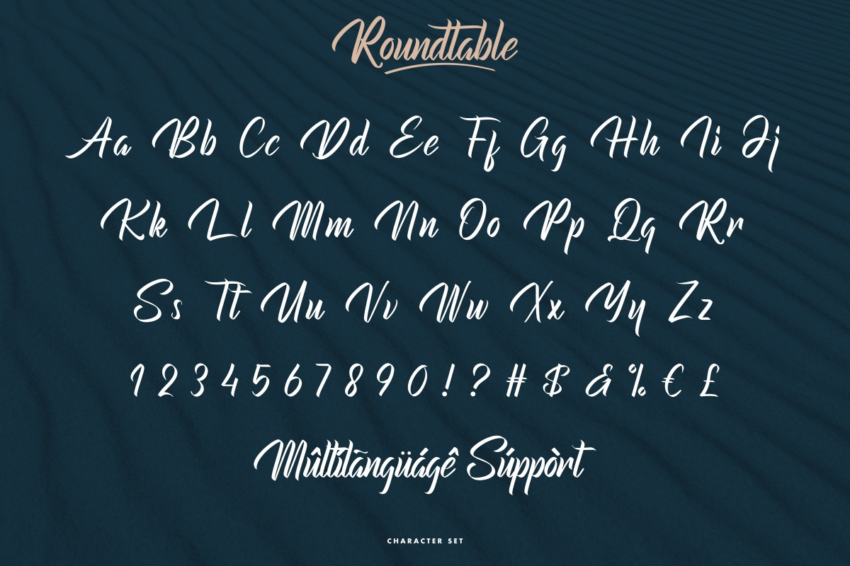 Roundtable Calligraphy Font Roundtable Calligraphy Font