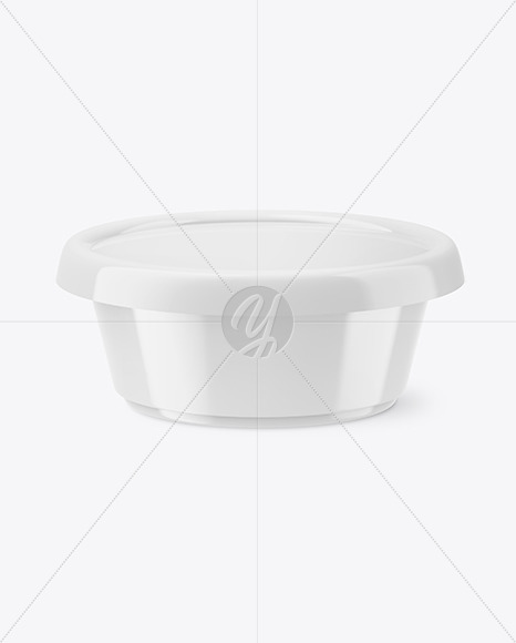 Glossy Plastic Food Cup Mockup