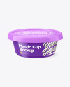 Glossy Plastic Food Cup Mockup