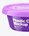 Glossy Plastic Food Cup Mockup