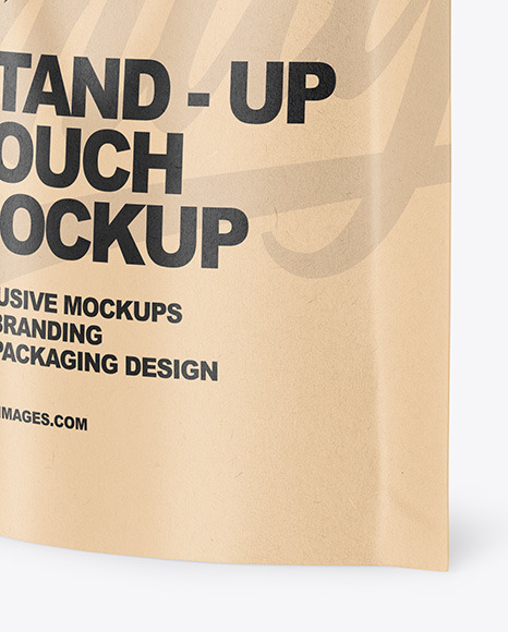 Kraft Stand-Up Pouch Mockup