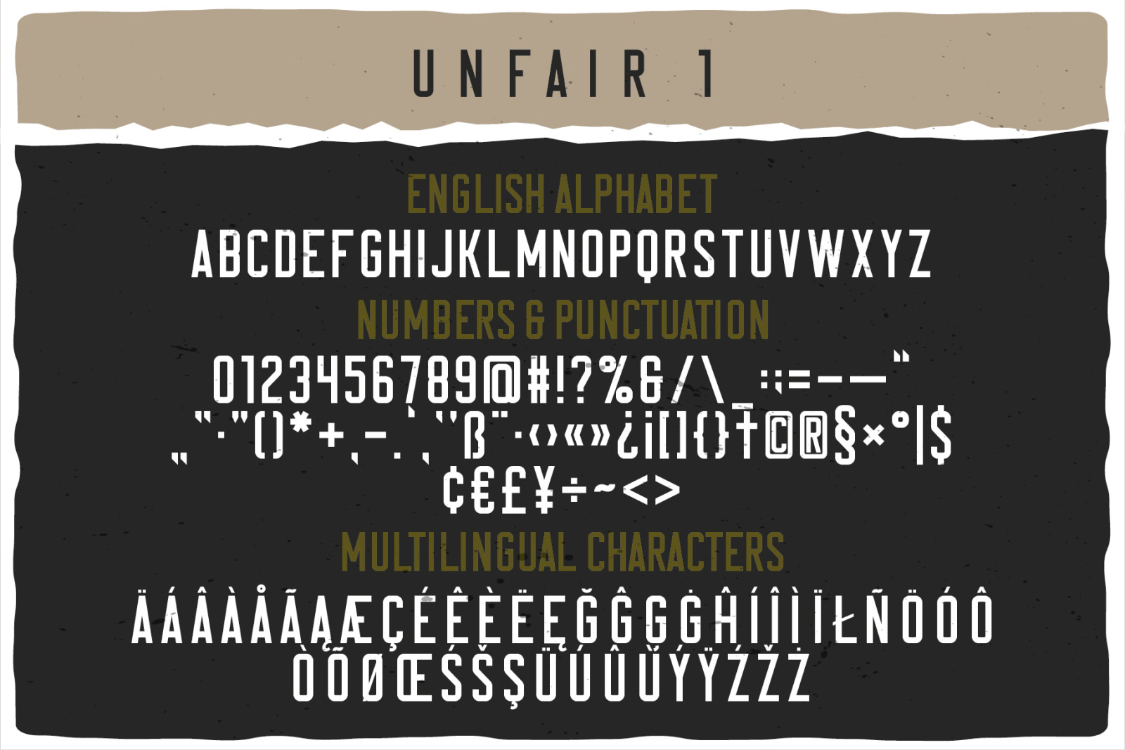 Unfair Font Family Unfair Font Family