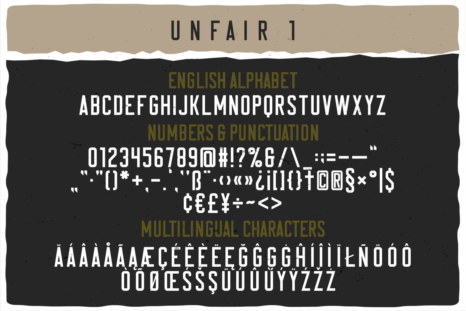 Unfair Font Family