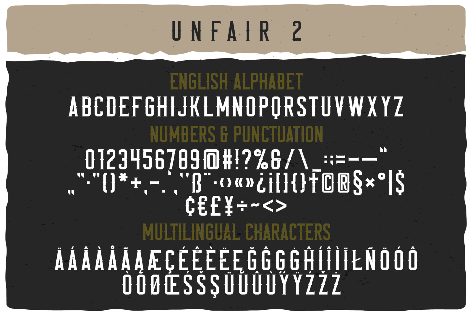 Unfair Font Family Unfair Font Family