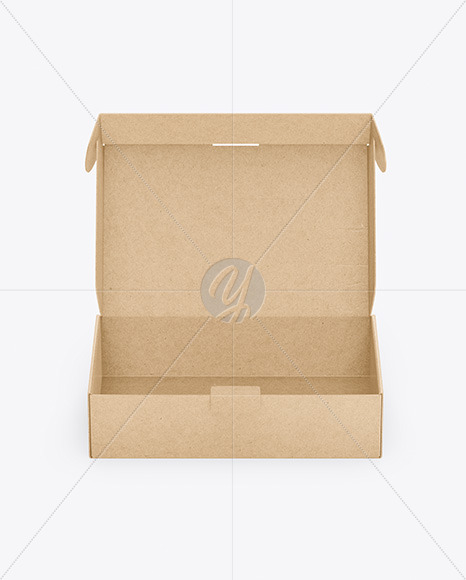 Opened Kraft Box Mockup