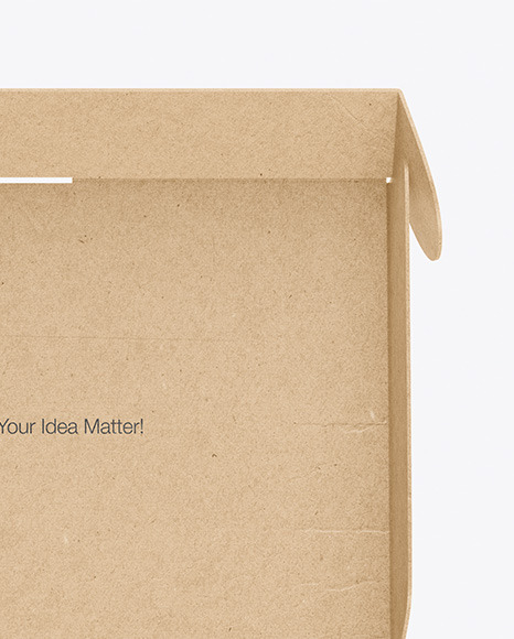 Opened Kraft Box Mockup