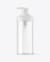 Clear Cosmetic Bottle with Pump Mockup