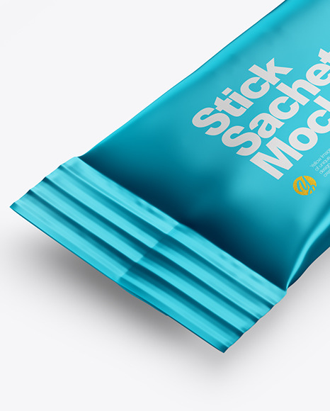 Metallic Stick Sachet Mockup