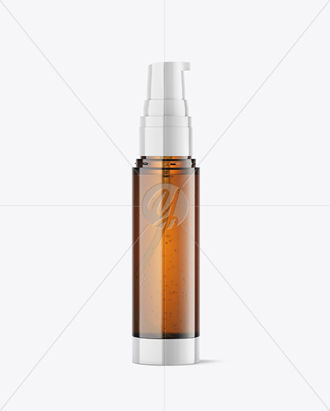 Amber Cosmetic Bottle Mockup