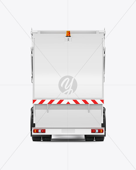 Garbage Truck Mockup - Back View