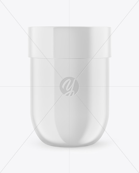 Glossy Plastic Jar Mockup