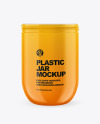 Glossy Plastic Jar Mockup