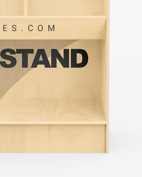 Wooden Display Stand Mockup