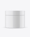 Glossy Plastic Cosmetic Jar Mockup