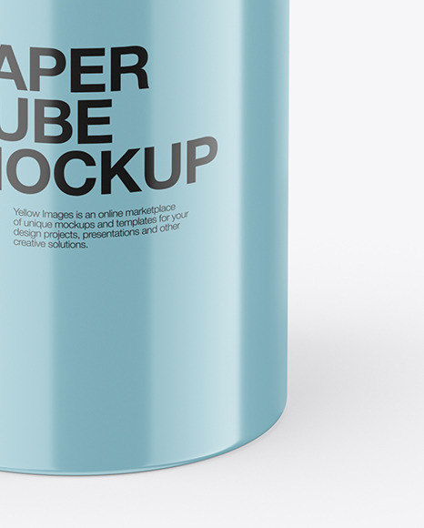 Glossy Paper Tube Mockup