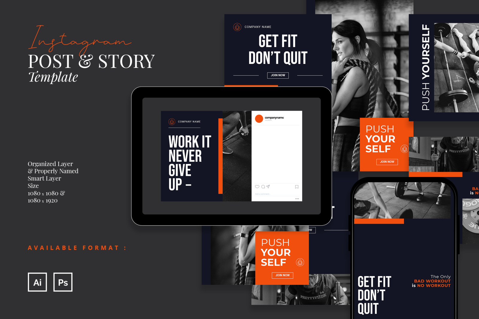Bold and Strong Sports Center Instagram Template Bold and Strong Sports Center Instagram Template