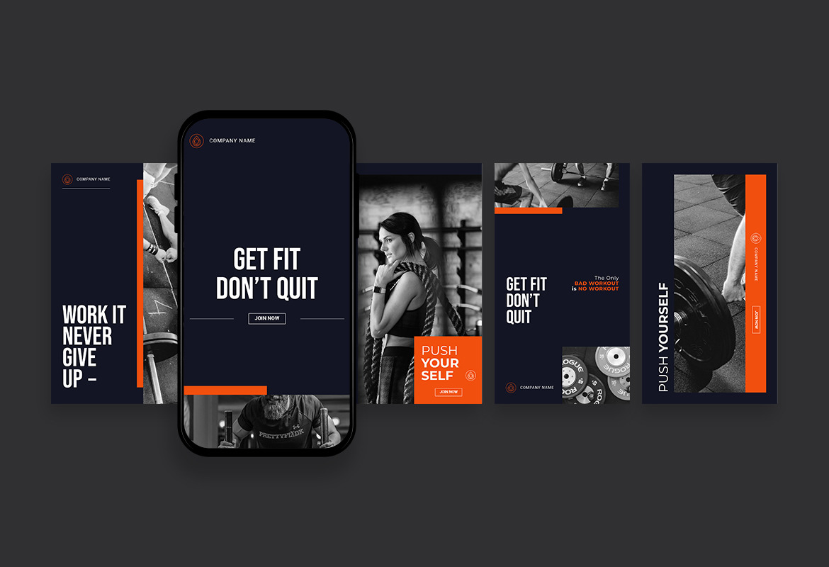 Bold and Strong Sports Center Instagram Template