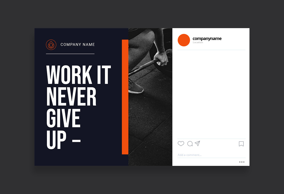 Bold and Strong Sports Center Instagram Template