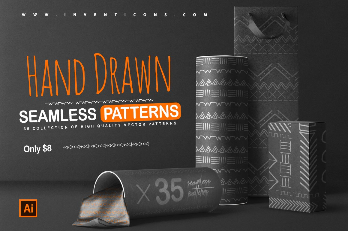 Hand Drawn Seamless Patterns Hand Drawn Seamless Patterns