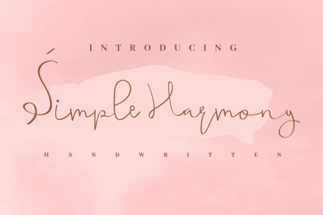 Simple Harmony Calligraphy Font - Summer scripts