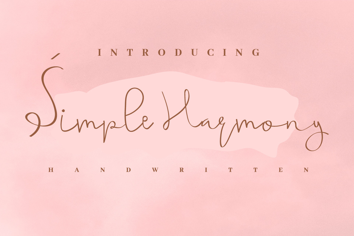 Simple Harmony Calligraphy Font Simple Harmony Calligraphy Font