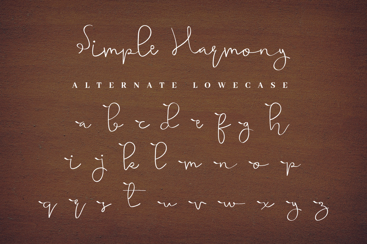 Simple Harmony Calligraphy Font