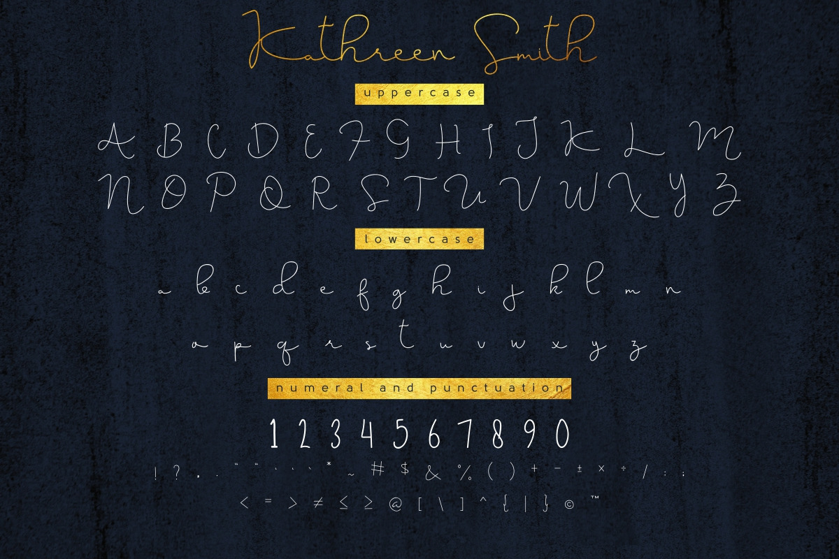 Kathreen Smith Handwriting Font Kathreen Smith Handwriting Font